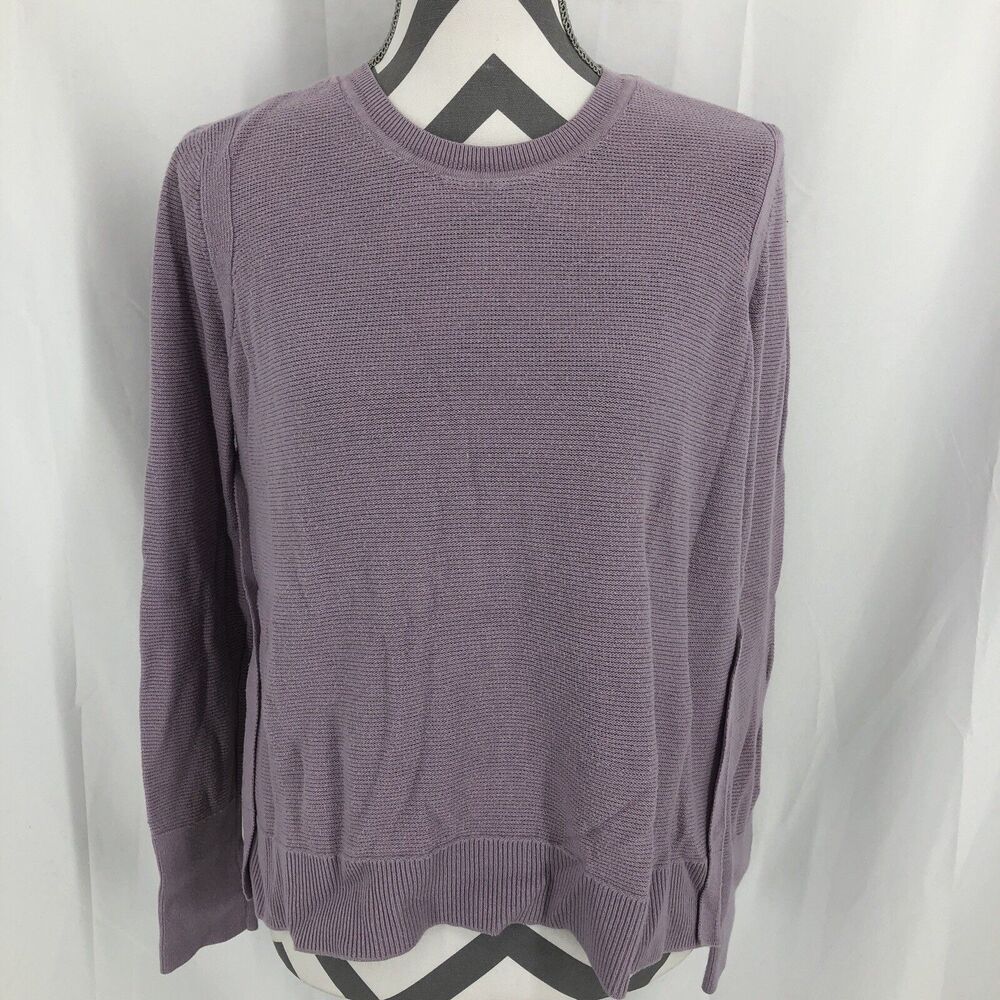 Banana Republic  Lilac Preppy Sweater Side Slit Size Medium